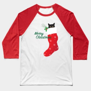 Kitten in a Stocking Baseball T-Shirt